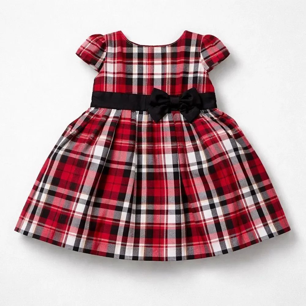 Carter’s Black and Red tartan taffeta holiday dress